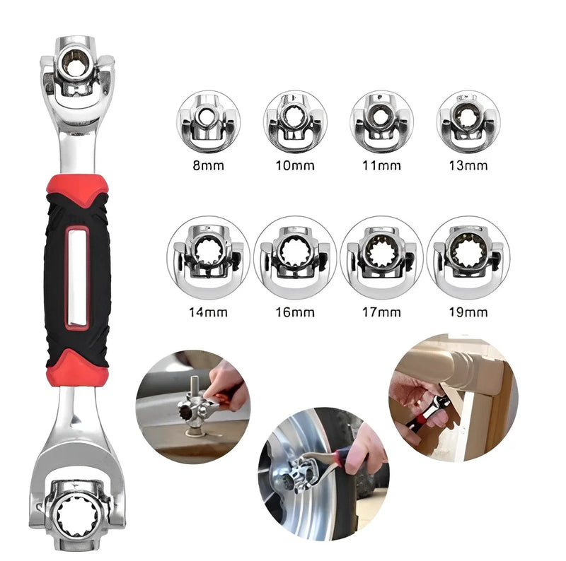 PowerTool Pro — Chave Multifuncional 48 em 1 com Rotação 360°!  Soquete universal.