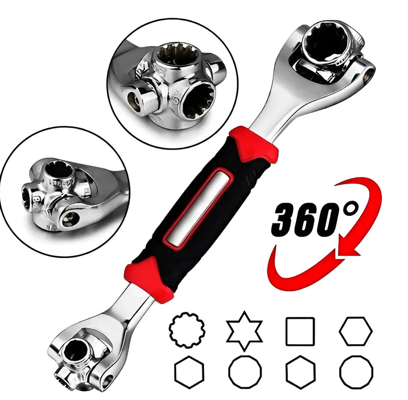PowerTool Pro — Chave Multifuncional 48 em 1 com Rotação 360°!  Soquete universal.
