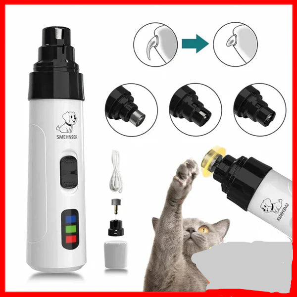 PetCare Trim — Lixa Elétrica Silenciosa e Segura para Unhas de Pets